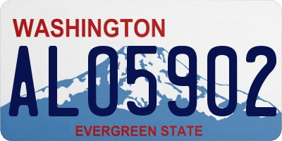WA license plate ALO5902