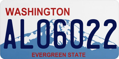 WA license plate ALO6022