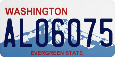 WA license plate ALO6075