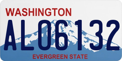 WA license plate ALO6132