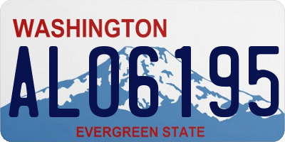 WA license plate ALO6195