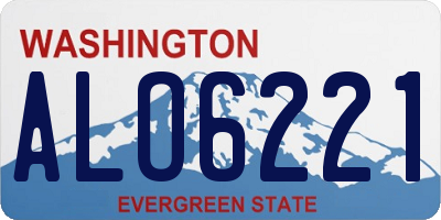 WA license plate ALO6221