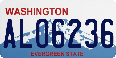 WA license plate ALO6236