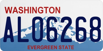 WA license plate ALO6268