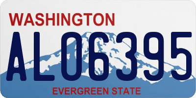 WA license plate ALO6395
