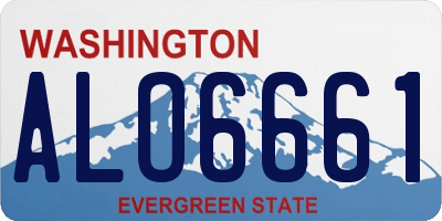 WA license plate ALO6661