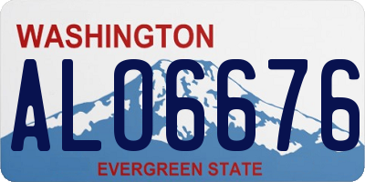 WA license plate ALO6676