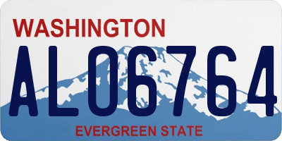 WA license plate ALO6764