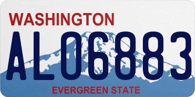 WA license plate ALO6883