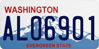 WA license plate ALO6901