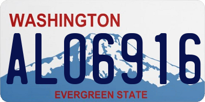 WA license plate ALO6916