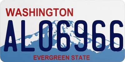 WA license plate ALO6966