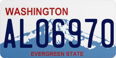 WA license plate ALO6970