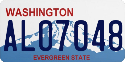 WA license plate ALO7048