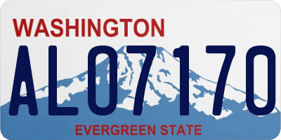 WA license plate ALO7170