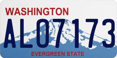 WA license plate ALO7173