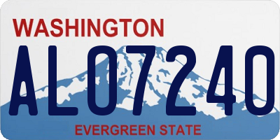 WA license plate ALO7240