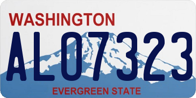 WA license plate ALO7323