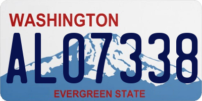 WA license plate ALO7338