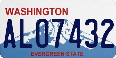 WA license plate ALO7432