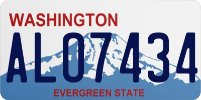 WA license plate ALO7434
