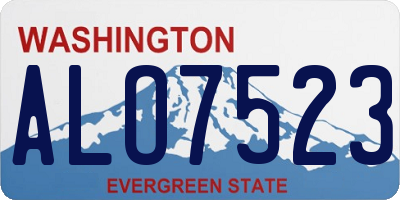 WA license plate ALO7523