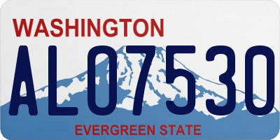 WA license plate ALO7530