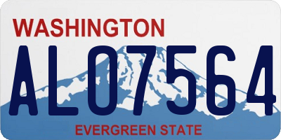 WA license plate ALO7564