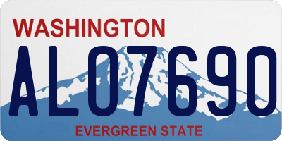 WA license plate ALO7690