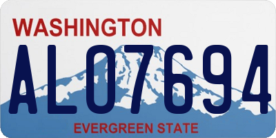 WA license plate ALO7694