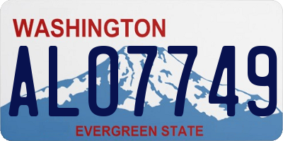WA license plate ALO7749
