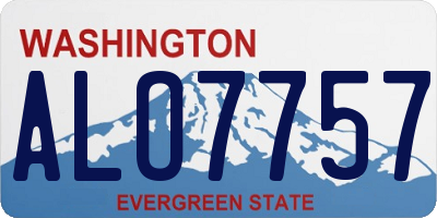 WA license plate ALO7757