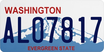 WA license plate ALO7817