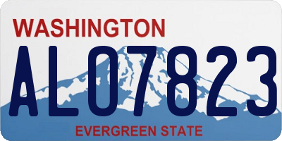 WA license plate ALO7823