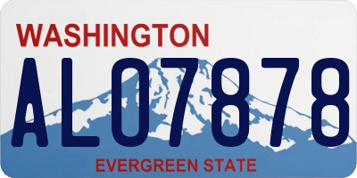 WA license plate ALO7878