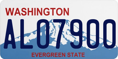 WA license plate ALO7900