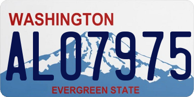 WA license plate ALO7975