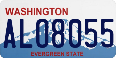 WA license plate ALO8055