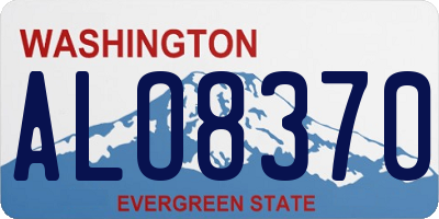 WA license plate ALO8370