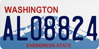 WA license plate ALO8824