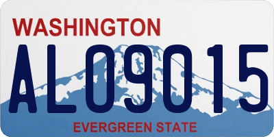 WA license plate ALO9015