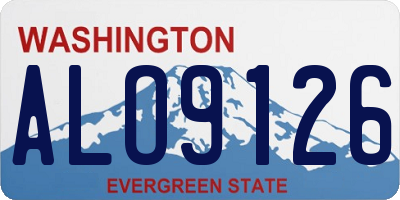 WA license plate ALO9126