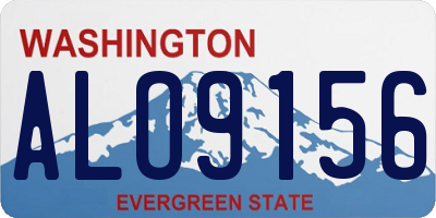 WA license plate ALO9156