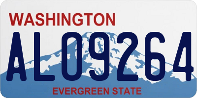 WA license plate ALO9264