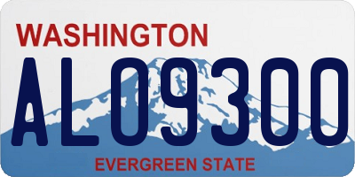 WA license plate ALO9300