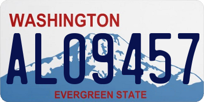 WA license plate ALO9457