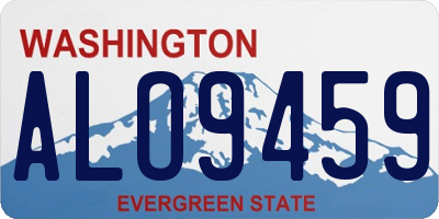 WA license plate ALO9459