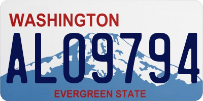 WA license plate ALO9794