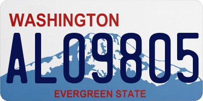 WA license plate ALO9805
