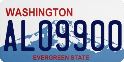 WA license plate ALO9900